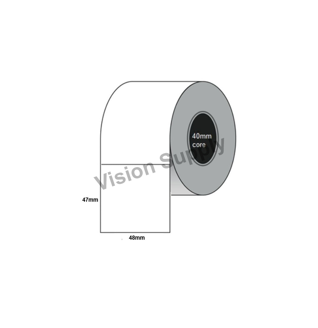 48x47mm Direct Thermal, 700 per roll, 40 core (30 roll/ctn)