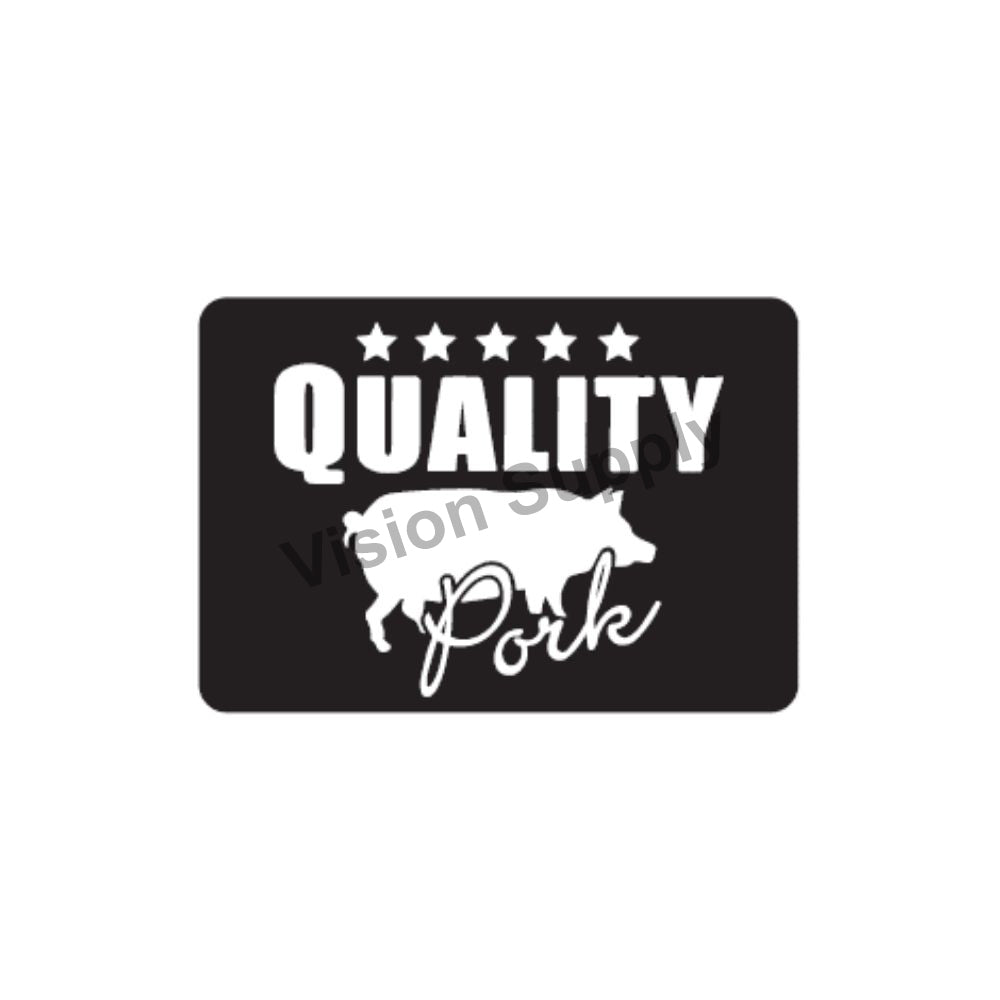 65x45mm Meat label quality pork, 500 per roll