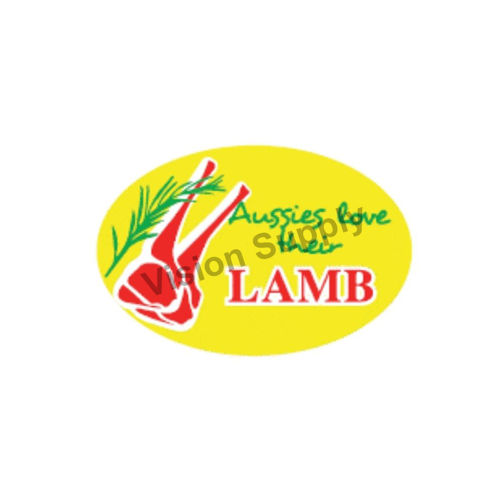 65x40mm Meat label aussie lamb, 500 per roll