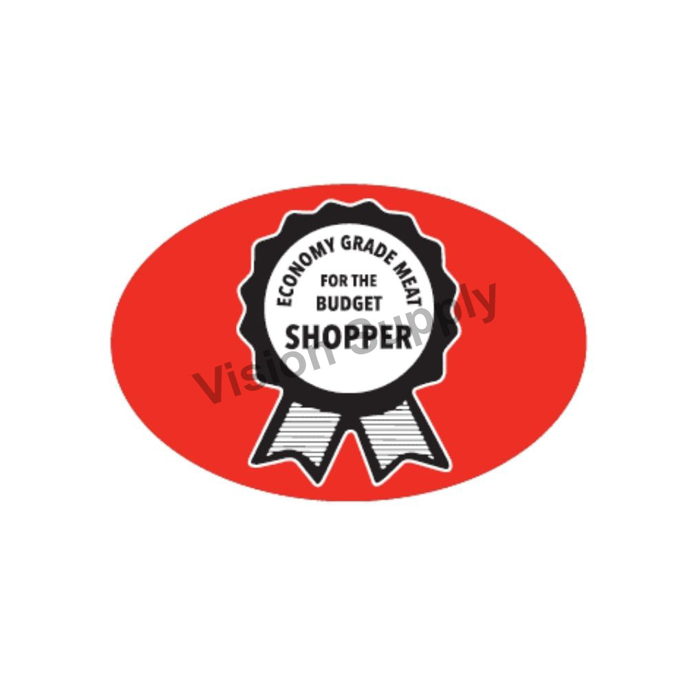 60x40mm Meat label budget shopper, 500 per roll