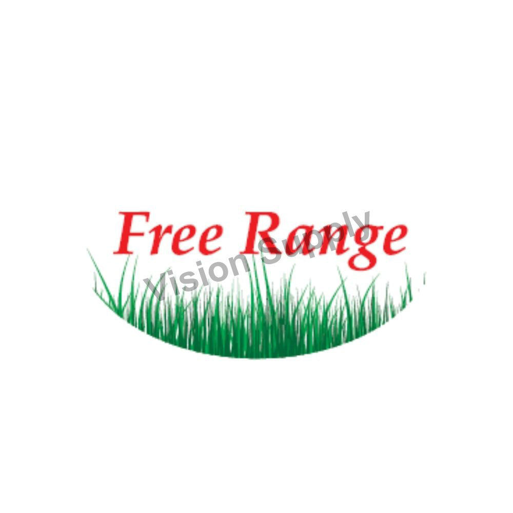 60x40mm Meat label free range, 500 per roll