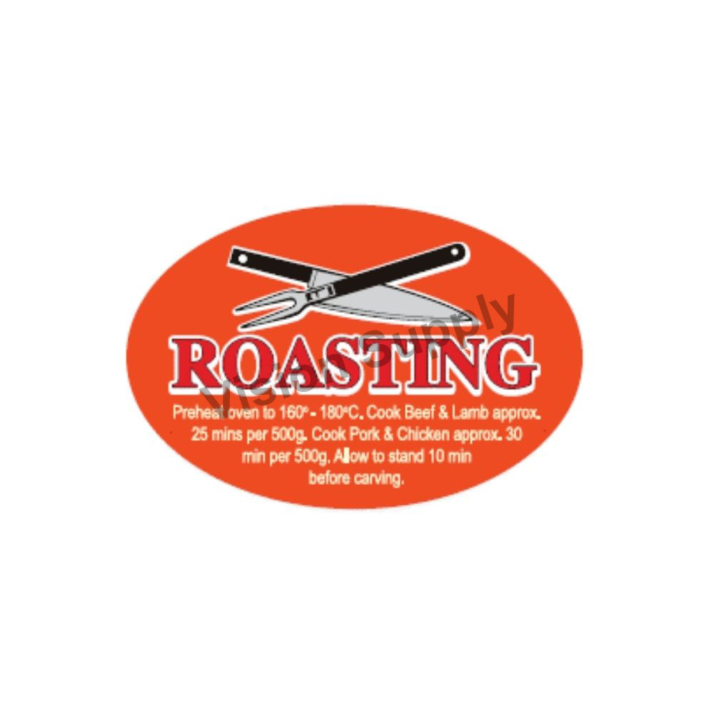 60x40mm Meat label roasting, 500 per roll
