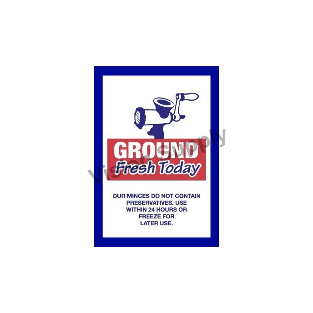 65x45mm Meat label ground fresh, 500 per roll