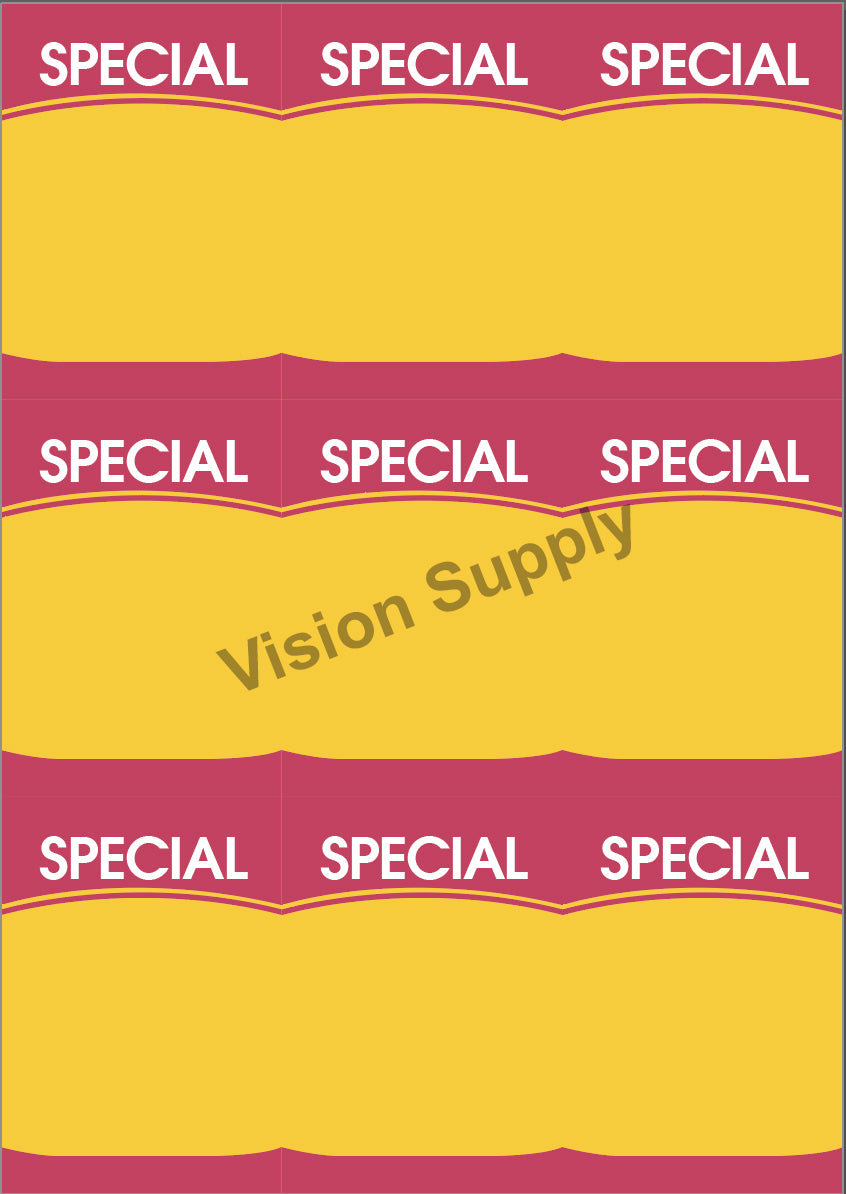 9UP Perforated shelf talker Red, 3x3, 250 sheets
