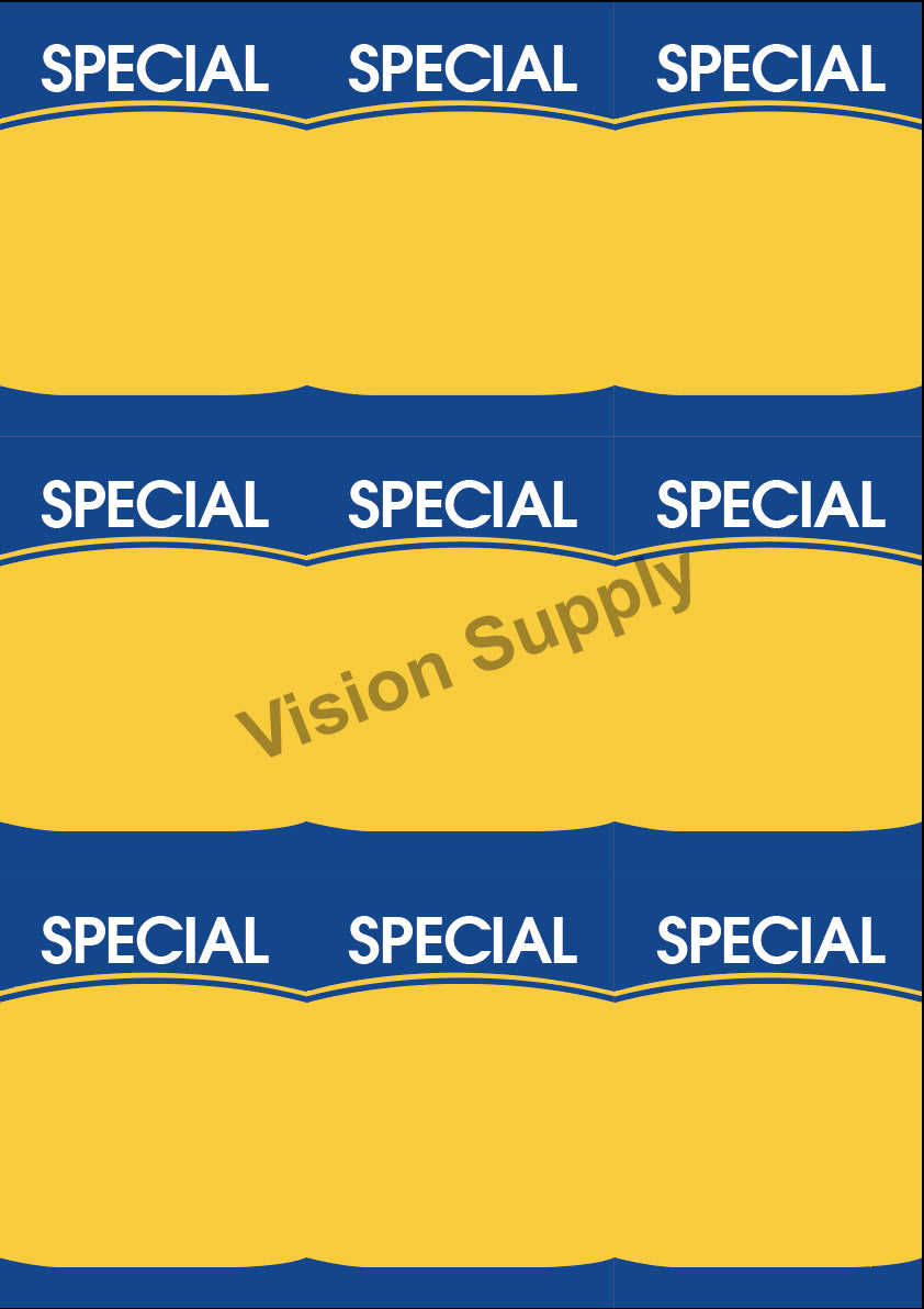 9UP Perforated shelf talker Blue, 3x3, 250 sheets