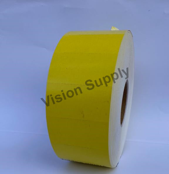 50x25mm Thermal shelf ticket roll Yellow, 2000 per roll, (5 rolls/ctn)
