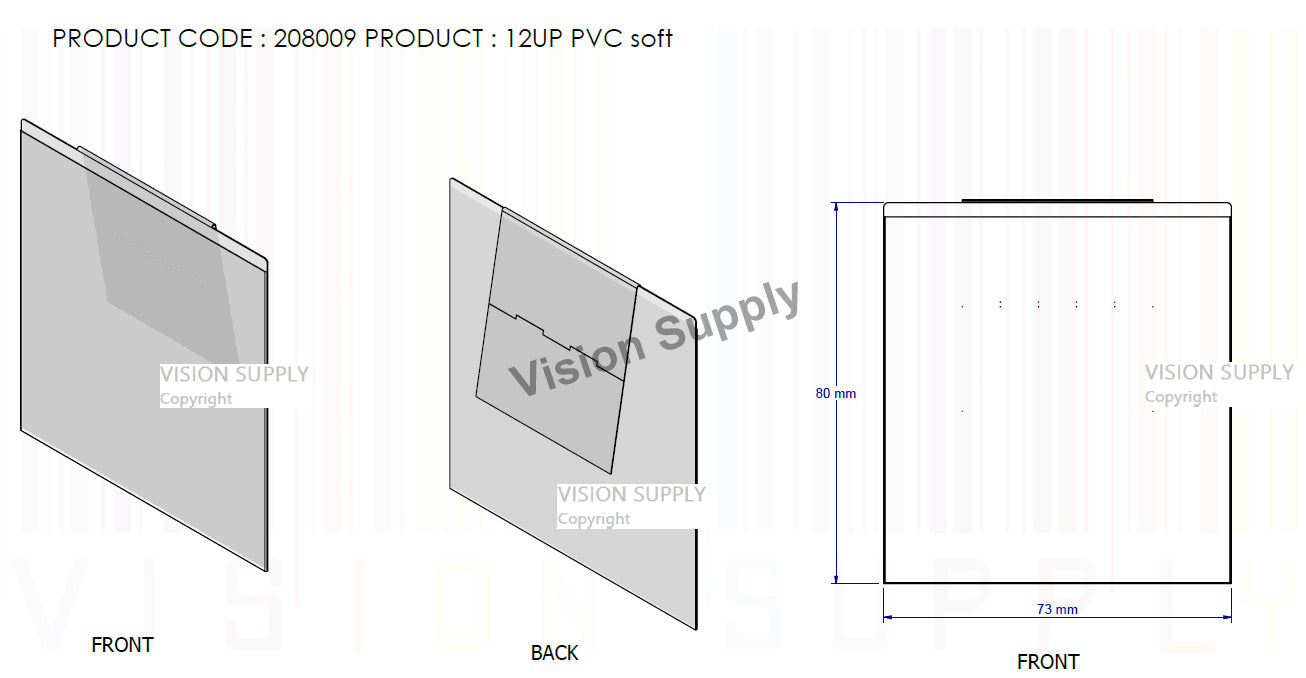 12UP Soft, PVC Pocket, 100pcs/ctn