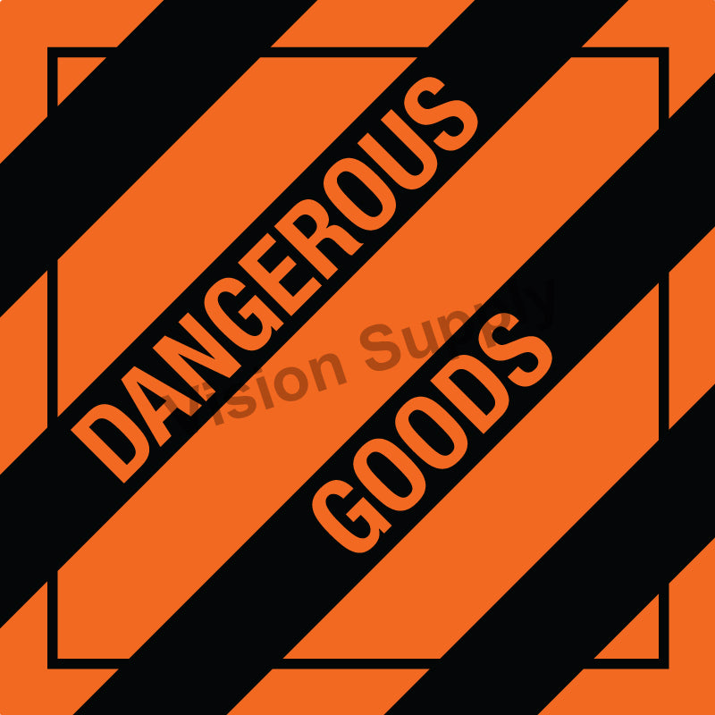 100x100mm Dangerous Goods, 250 per roll, 40 core