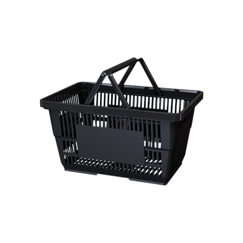 Large Shopping Basket Black, 28L Stackable, 20pcs/box