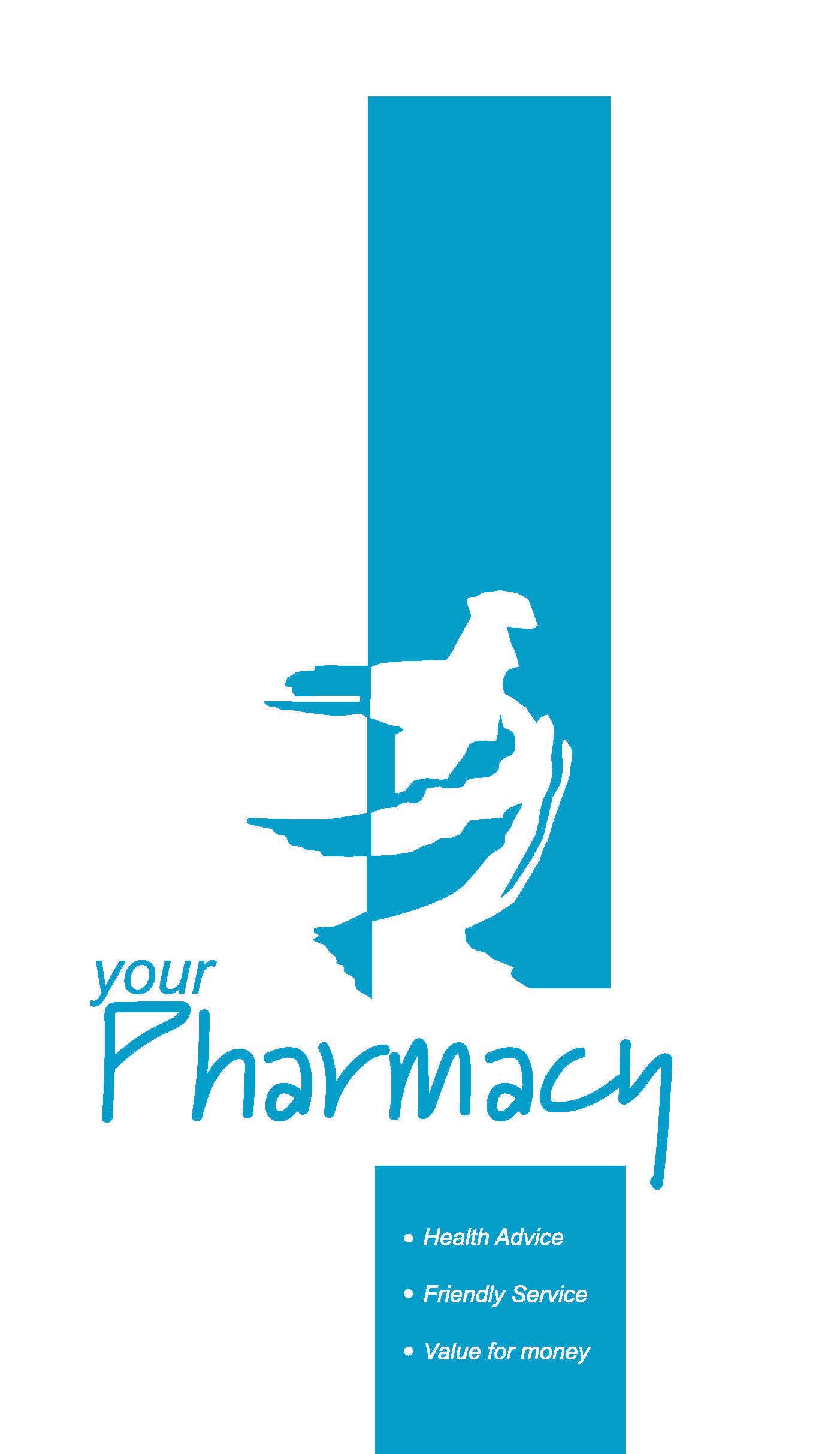 308x178 x 45mm, Pharmacy Paper bags White Medium, 1000pcs/ctn