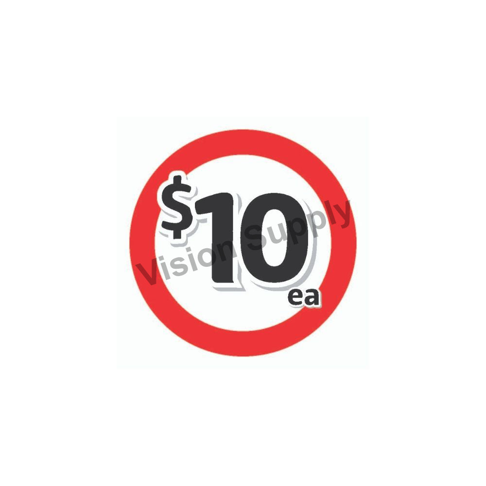 $10 Price label, 500 per roll