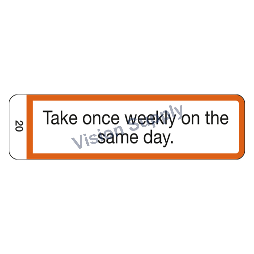 CAL Label No 20 Cautionary Advisory - Bulk 1000 Pack — Vision Supply ...