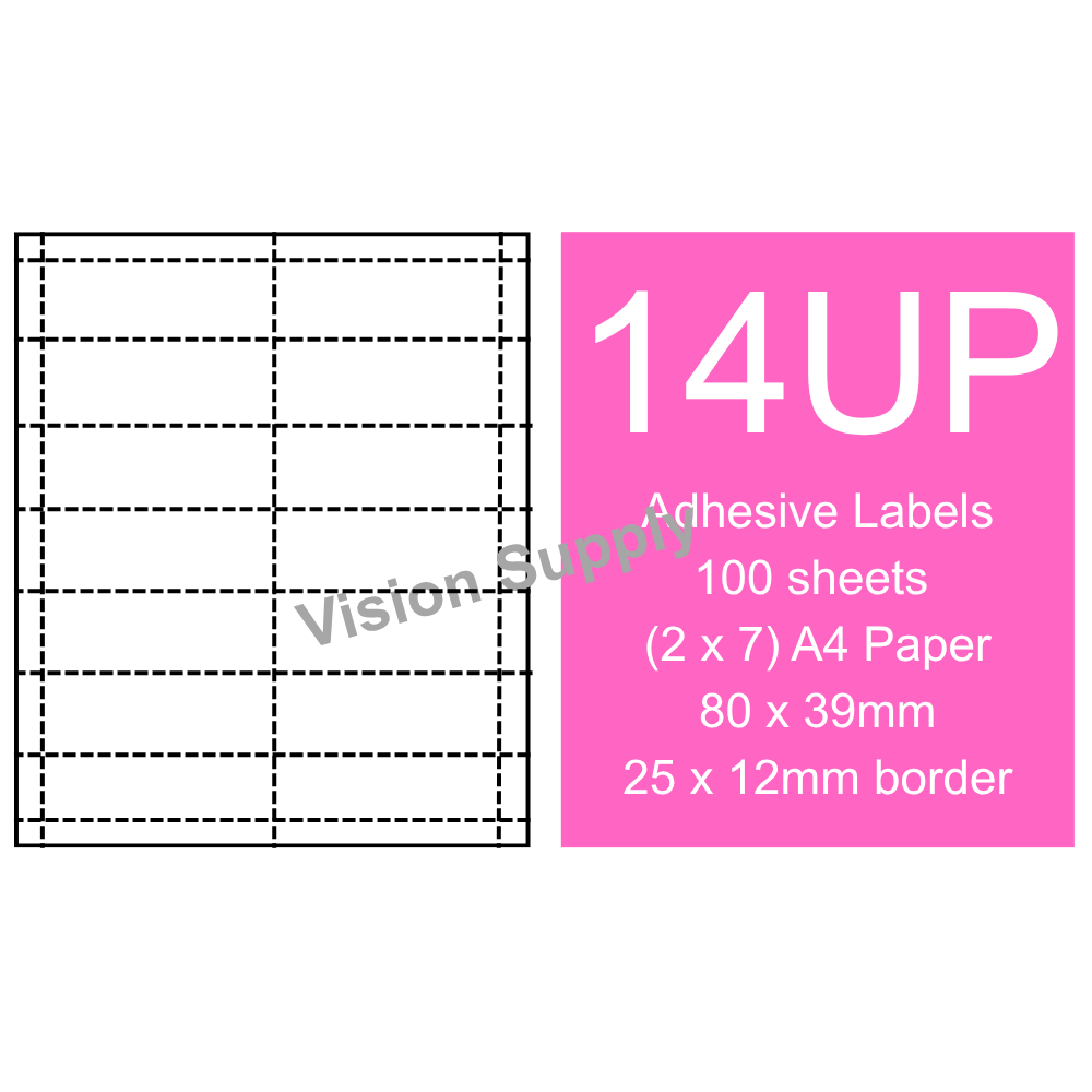 14UP Adhesive label