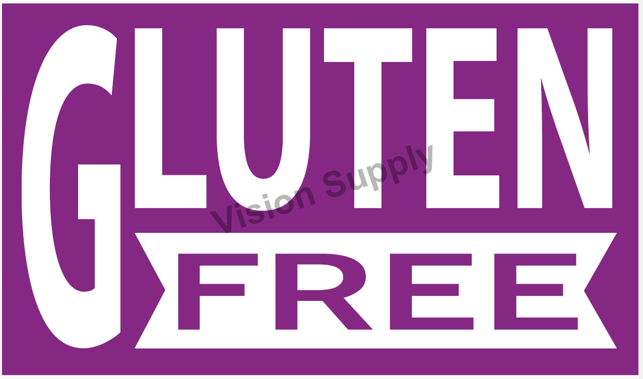 60x40mm Meat label Gluten free, 500 per roll, 25 core