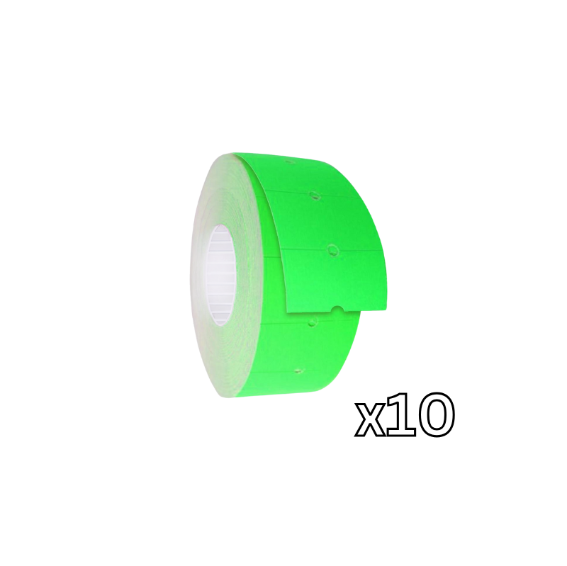 21x12mm, Date Label MX 5500, 1000 per roll, Fluoroscent green, 10 rolls/box