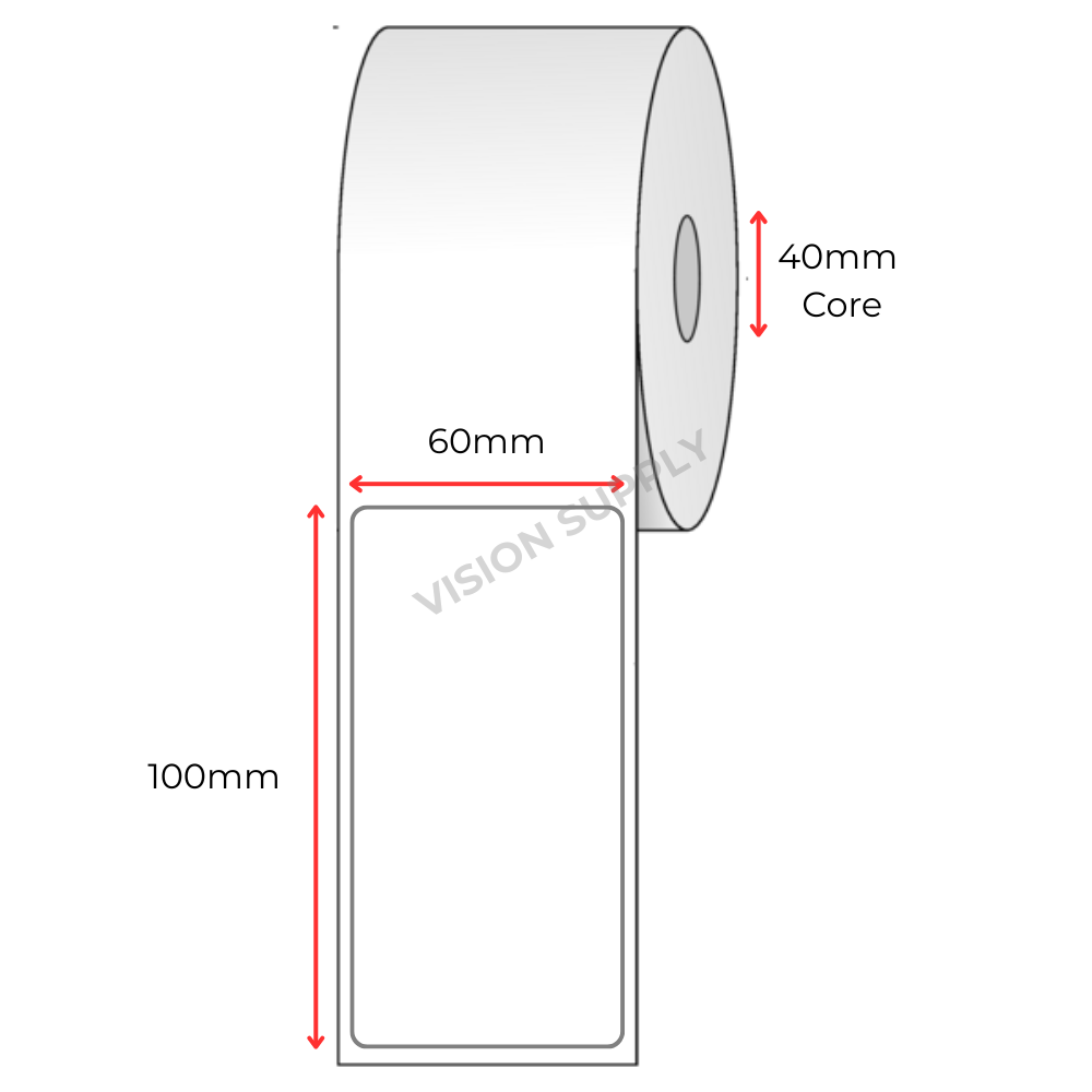 60x100mm Scale label Direct thermal Bakery, 420 per roll x 45 rolls, 40core
